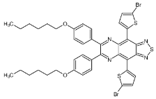 4,9-雙(5-溴噻吩基)-6,7-雙(4-己氧苯基)-2-thia-1,3,5,8-四氮雜-環戊二烯[b]萘|1547443-69-5 