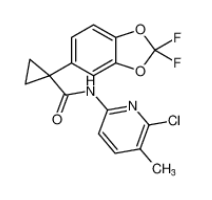 N-(6-氯-5-甲基吡啶-2-基)-1-(2,2-二氟苯并[d][1,3]二氧雜環戊烯-5-基)環丙烷-1-羧酰胺|936727-68-3 