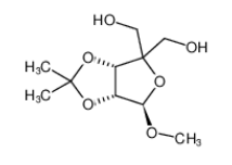 ((3aS,6R,6aR)-6-甲氧基-2,2-二甲基四氫呋喃并[3,4-d][1,3]二氧雜環戊烯-4,4-二基)二甲醇|55797-67-6 