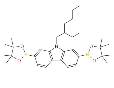 9-(2-乙基己基)-2,7-雙(4,4,5,5-四甲基-1,3,2-二噁硼烷-2-基)-9H-咔唑 | 476360-83-5 