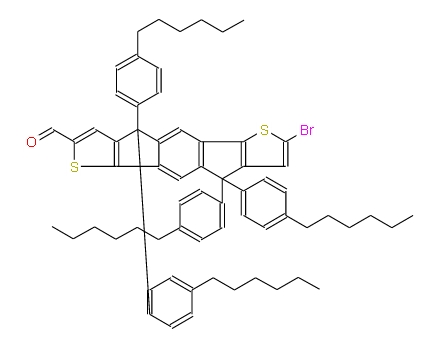 7-溴-4,4,9,9-四(4-己基苯基)-S-苯并二茚并[1,2-B:5,6-B']二噻吩-2-醛|1361418-07-6 