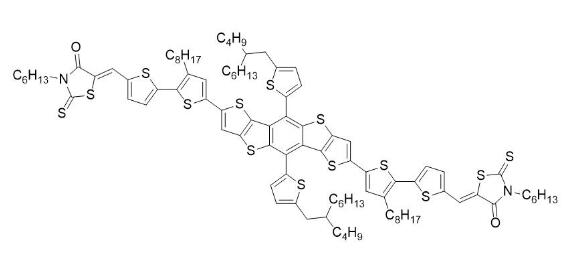 2,7-(2-(3-己基-2-噻唑烷酮基)-(5-噻吩基))-5,10-雙(2-丁基辛基噻吩基)苯并[1,2-b:4,5-b']二噻吩并[3,2-b]噻吩 | 2582829-54-5 
