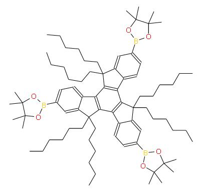 2,2',2''-(5,5,10,10,15,15-六己基-10,15-二氫-5H-二茚并[1,2-a:1',2'-c]芴-2,7,12-三基)三(4,4,5,5-四甲基-1,3,2-二氧硼 