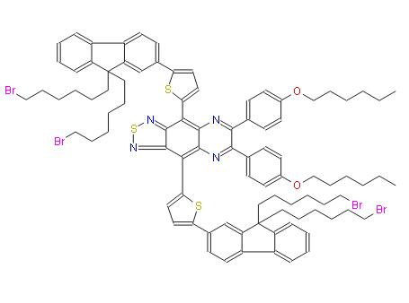 4,9-雙(5-(9,9-雙(6-溴己基)-9H-芴-2-基)噻吩基)-6,7-雙(4-己氧基)苯基)-[1,2,5]噻二唑[3,4-G]喹喔啉 | 
