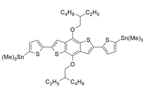 (5,5'-(4,8-二((2-乙基己基)氧)苯并[1,2-b:4,5-b']二噻吩-2,6-二基)二(噻吩-5,2-二基)雙三甲基錫 | 3034848-04-6 