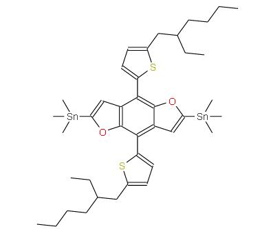 2,6-雙(三甲基錫)-4,8-雙-[5-(2-乙基己基)-噻吩基]苯并[1,2-b;4,5-b']二呋喃 | 1391764-83-2 