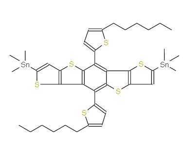 2,7-雙(三甲基錫基)-5,10-雙(2-己基噻吩基) 苯并[1,2-B:4,5-B']二(噻吩并[3,2-B]噻吩) | 2305688-00-8 