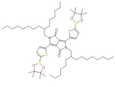 2,5-雙(2-己基癸基)-3,6-雙(5-(4,4,5,5-四甲基-1,3,2-二氧雜硼戊烷基)噻吩基)吡咯并[3,4-c]吡咯-1,4(2H,5H)-二酮 | 1224430-81-2 