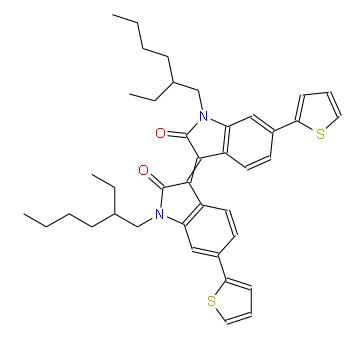 (E)-1,1'-雙(2-乙基己基)6,6'-二(2-噻吩基)-[3,3'-雙亞吲哚基]-2,2'-二酮 | 1327155-08-7 