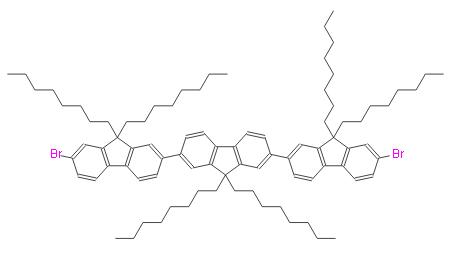 7,7''-二溴-9,9,9',9',9'',9''-六辛基-9H,9'H,9''H-2,2':7',2''-三連芴 | 646474-54-6 