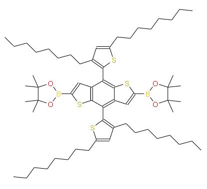 2,2'-(4,8-雙(3,5-二辛基噻吩-2-基)苯并[1,2-B:4,5-B']二噻吩-2,6-二基)雙(4,4 ,5,5-四甲基-1,3,2-二氧硼烷) | 1221254-05-2 