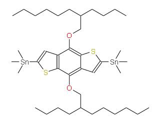 4,8-雙(2-丁基正辛基氧代)-2,6-雙(三甲錫基)苯并[1,2-B:4,5-B']二噻吩 | 1271439-08-7 