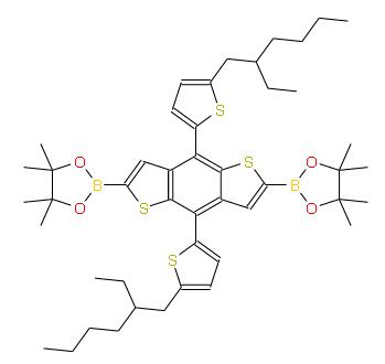 2,2'-（4,8-雙（5-（2-乙基己基）-噻吩-2）苯并[1,2-b:4,5-b']二噻吩-2,6）雙（4,4,5,5-四甲基-1,3,2-二硼酸酯） | 1883460-37-4 