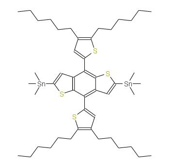 (4,8-雙(4,5-二己基噻吩-2基)苯并[1,2-B:4,5-B']二噻吩-2,6-二基)雙三甲基錫 | 1402460-16-5 